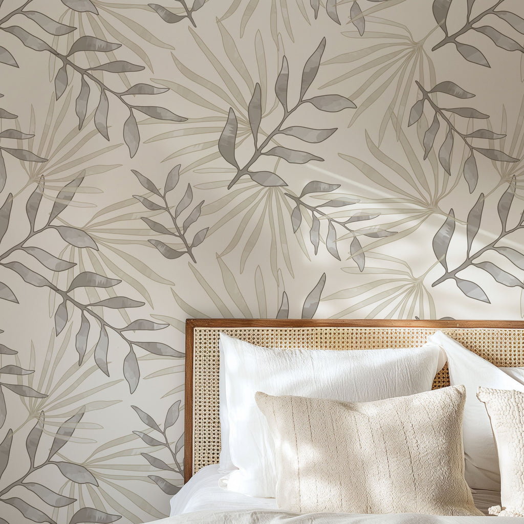 Palm Leaf Botanical Wallpaper