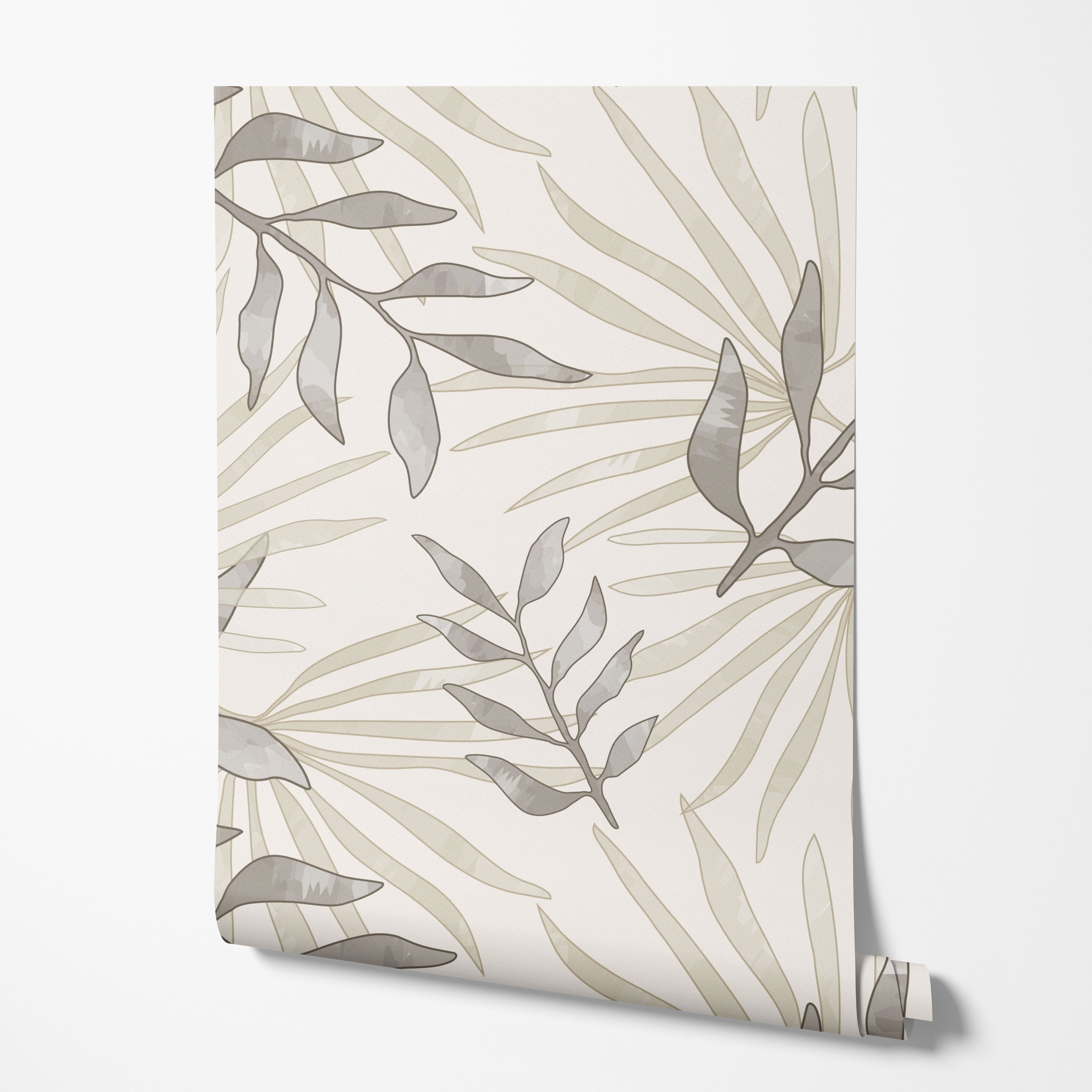 Palm Leaf Botanical Wallpaper