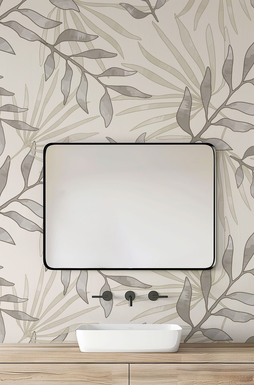 Palm Leaf Botanical Wallpaper