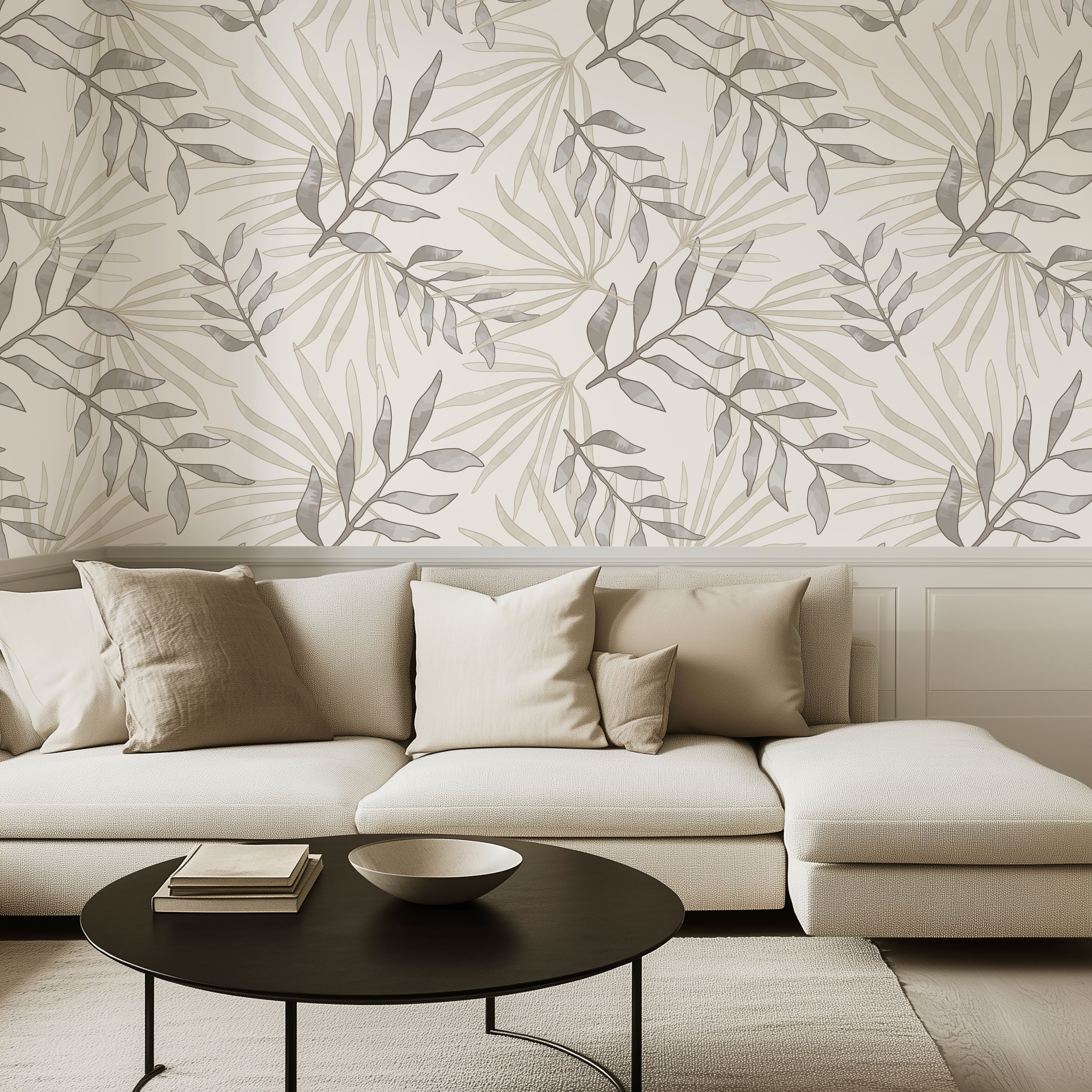 Palm Leaf Botanical Wallpaper