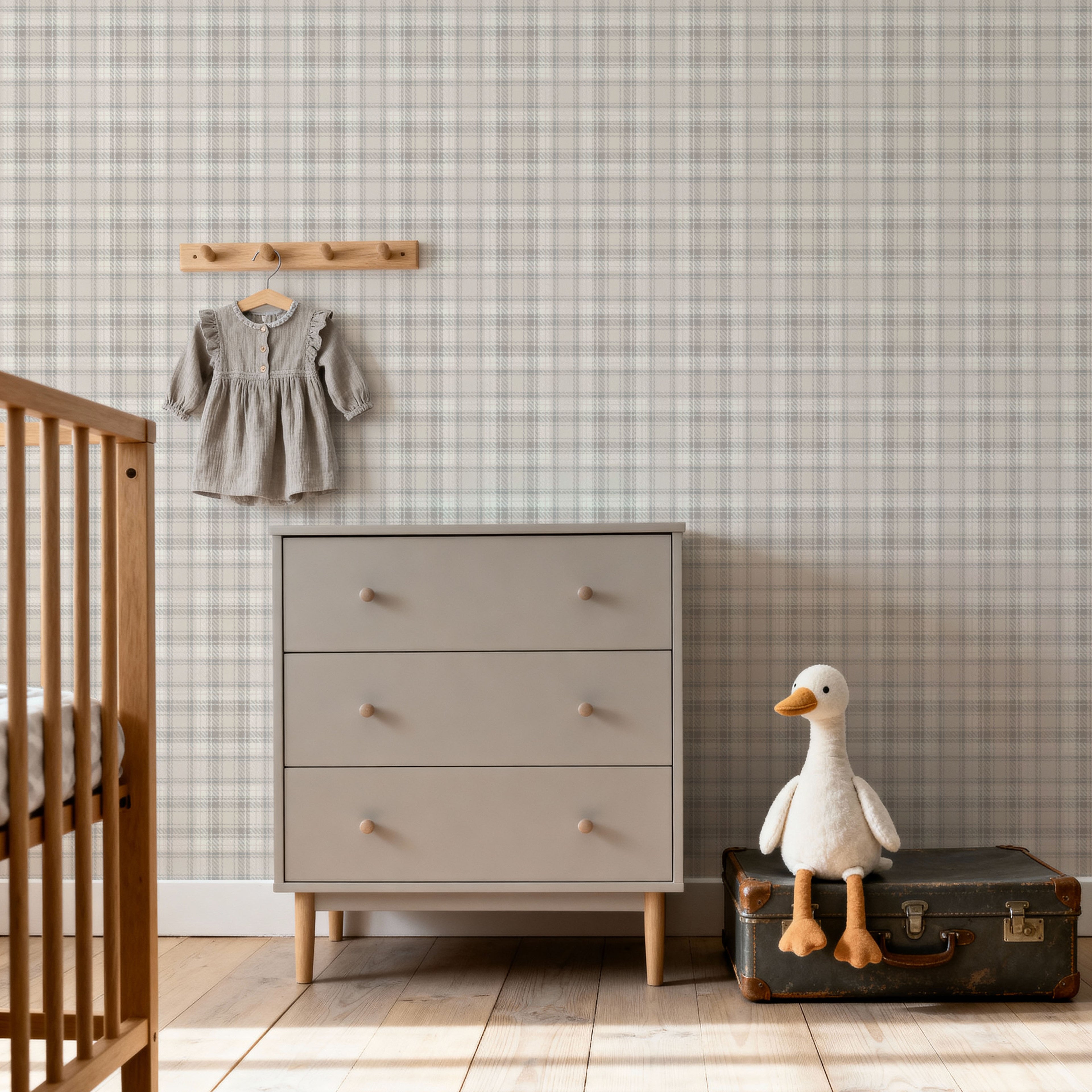Plaid Farmhouse Wallpaper