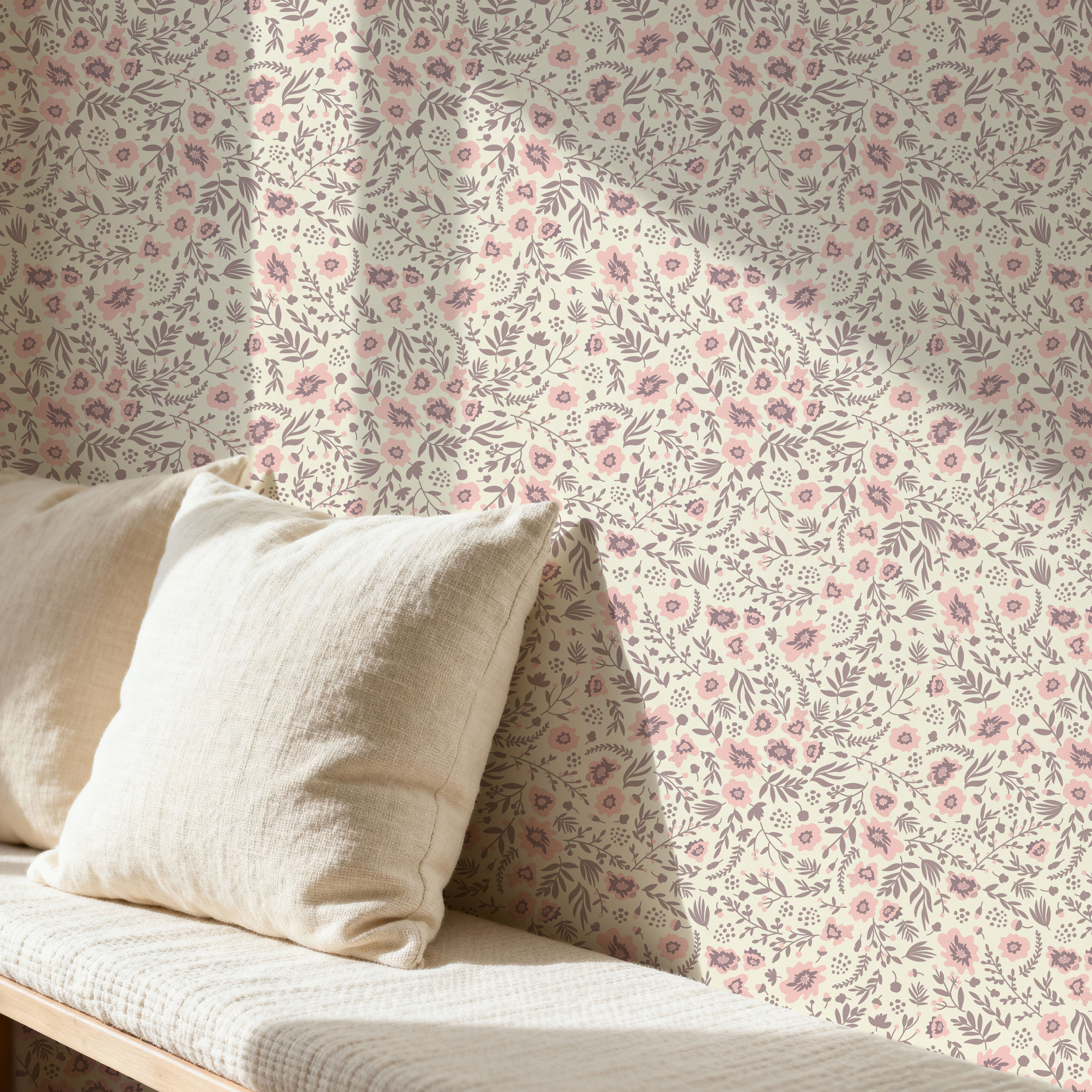 Blush Ditsy Floral Wallpaper