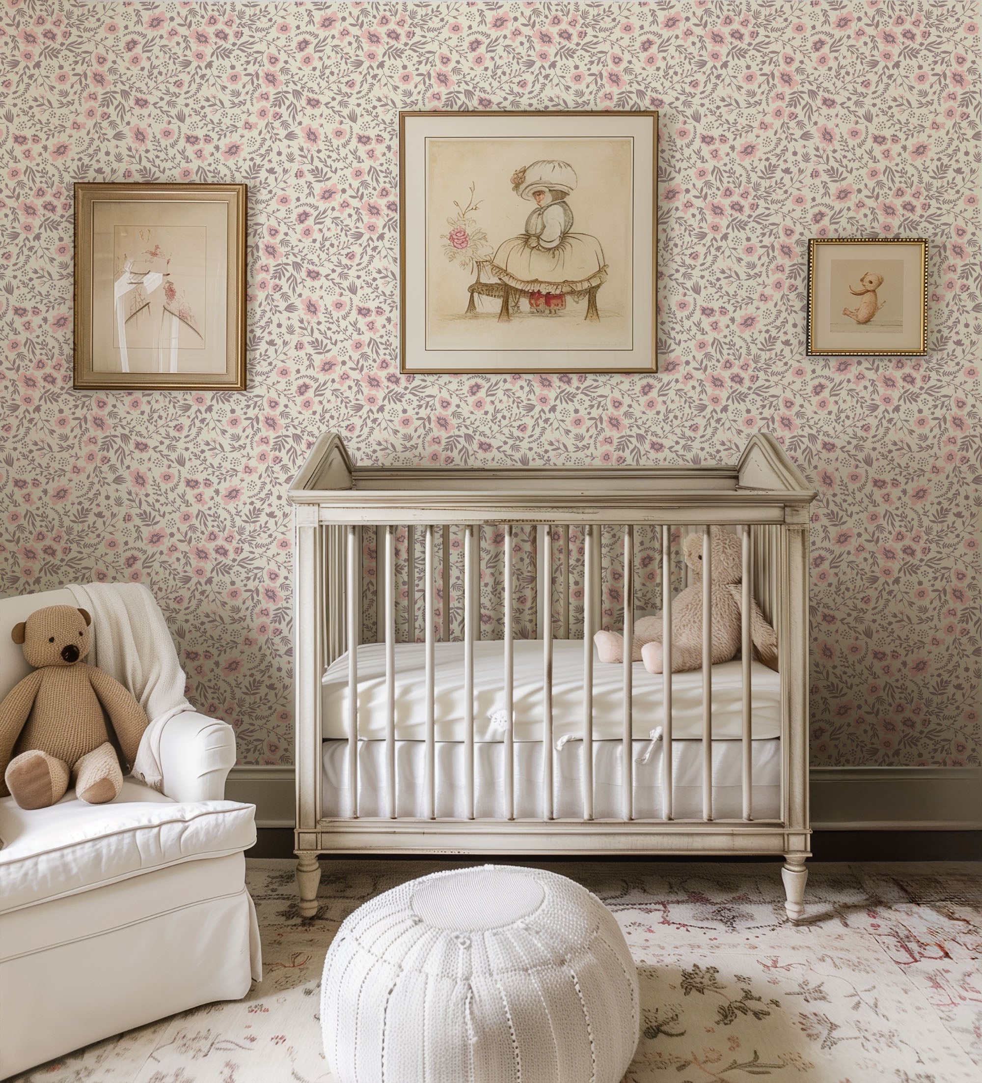 Blush Ditsy Floral Wallpaper