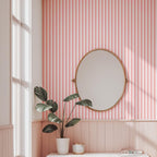 Blush Classic Stripe Wallpaper