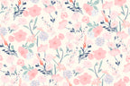Blush Meadow Floral Wallpaper