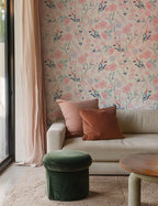 Blush Meadow Floral Wallpaper