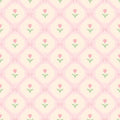 Blush Tulip Lattice Wallpaper