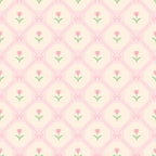 Blush Tulip Lattice Wallpaper