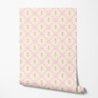 Blush Tulip Lattice Wallpaper