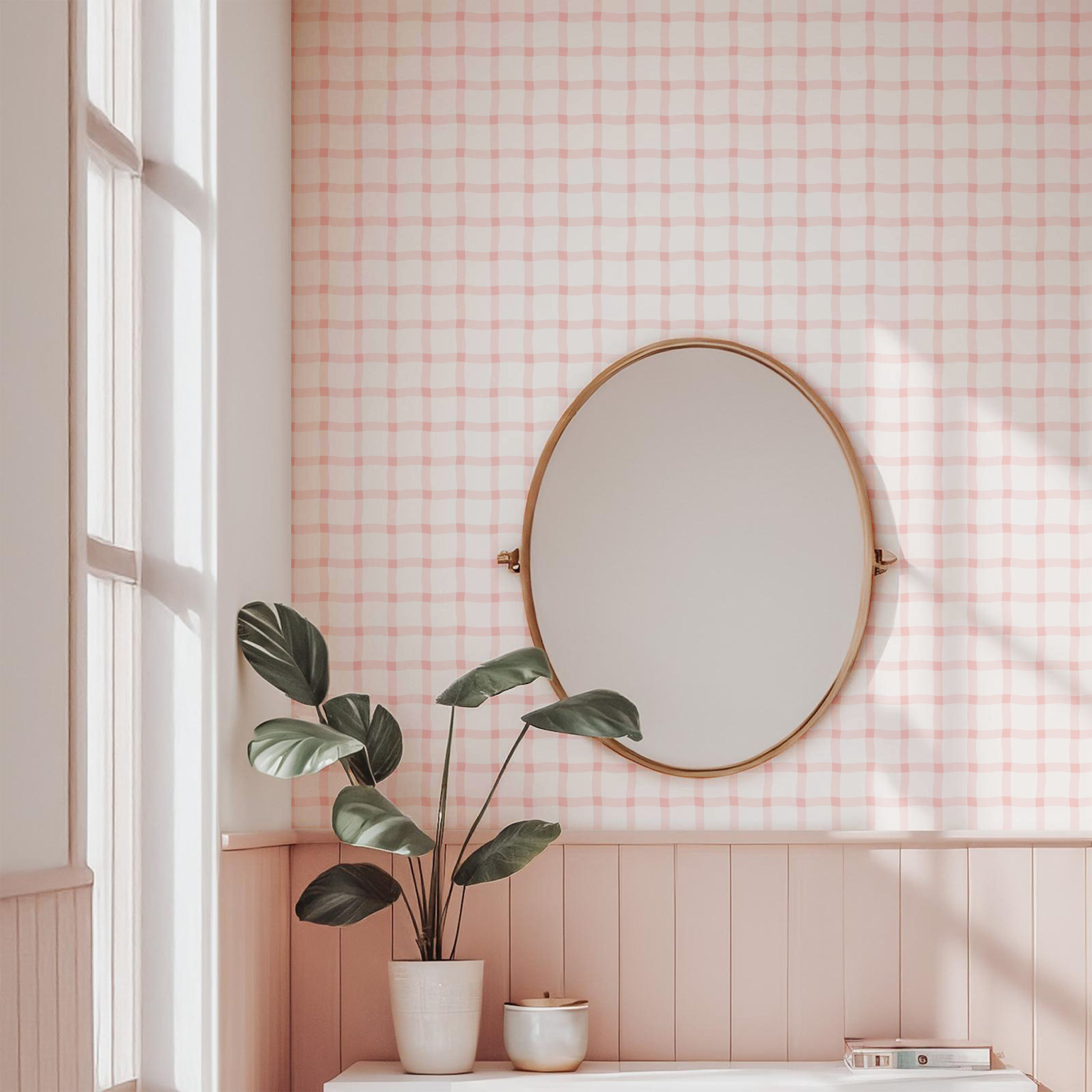 Pink Soft Plaid Wallpaper