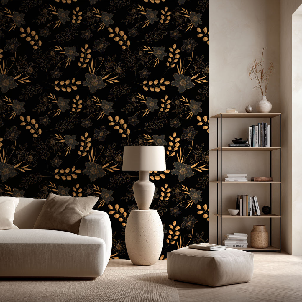 Gilded Foliage Wallpaper