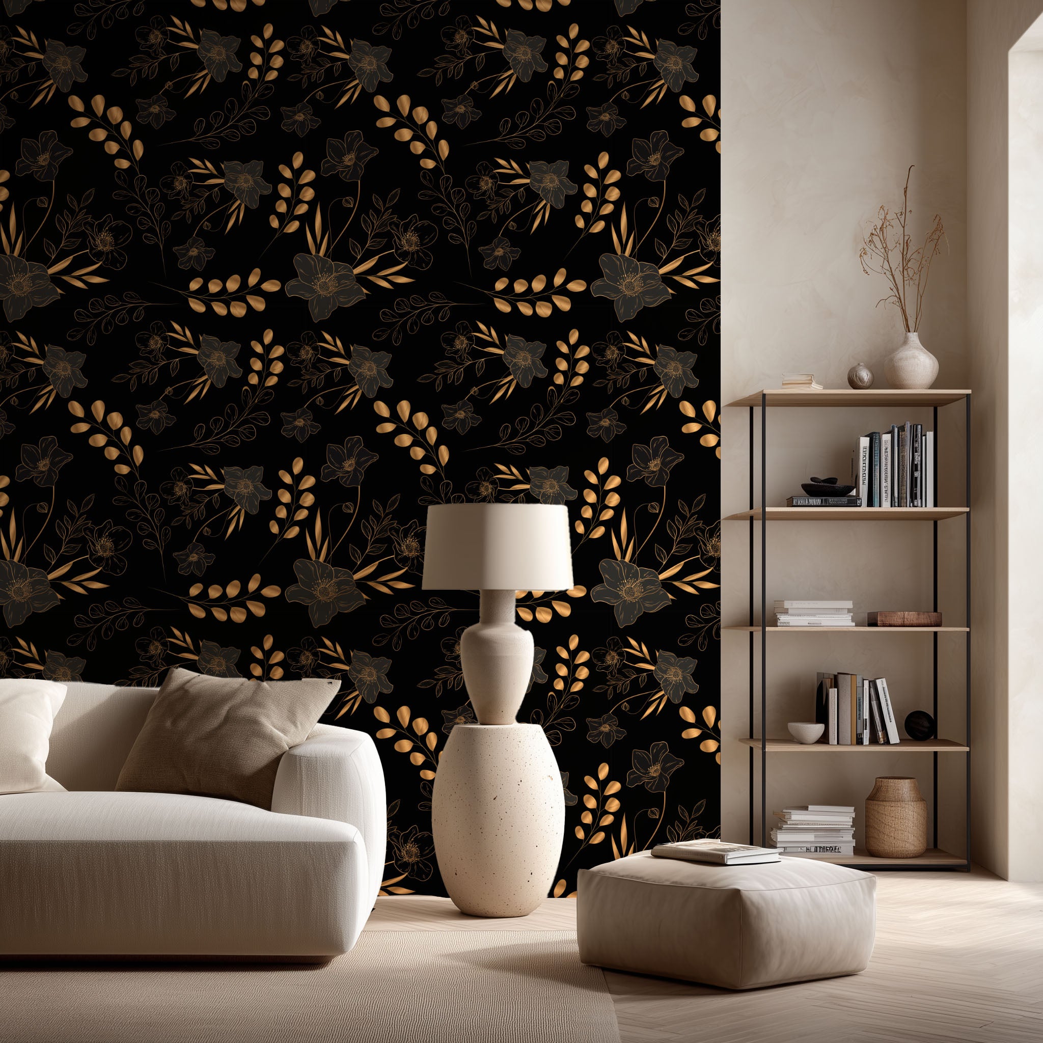 Gilded Foliage Wallpaper