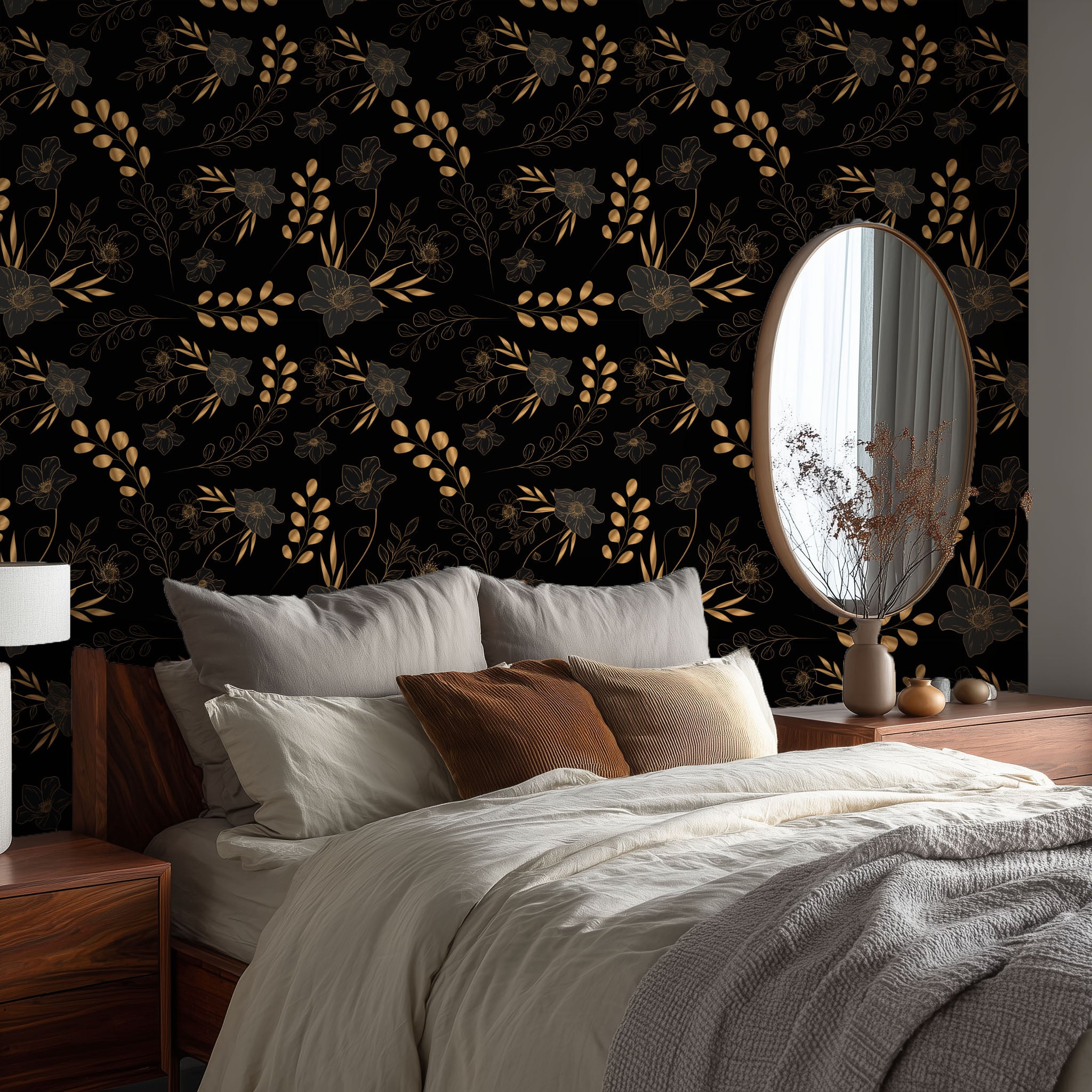 Gilded Foliage Wallpaper