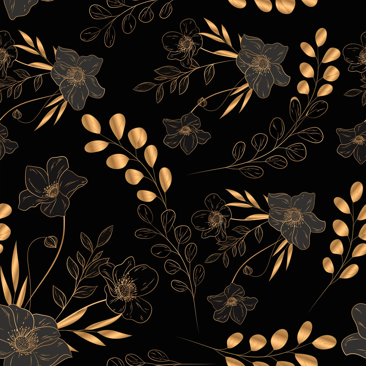 Gilded Foliage Wallpaper