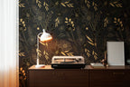 Golden Botanical Wallpaper
