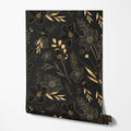 Golden Botanical Wallpaper