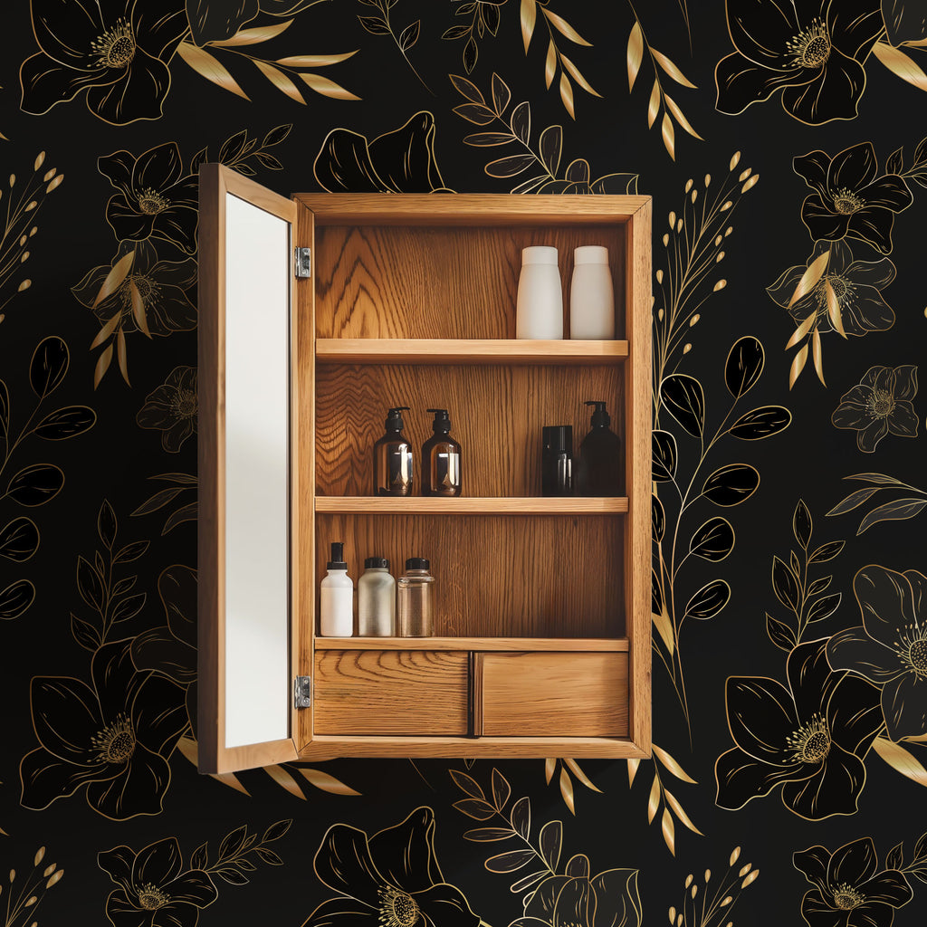 Golden Botanical Wallpaper