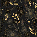 Golden Botanical Wallpaper