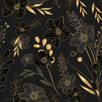 Golden Botanical Wallpaper