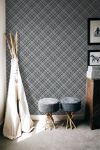Steel Tartan Wallpaper
