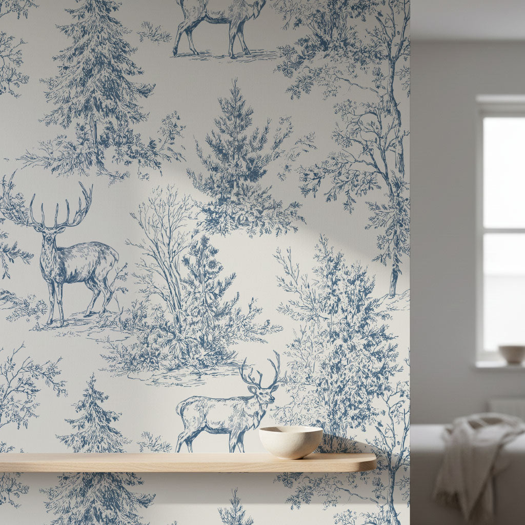 Woodland Toile Wallpaper