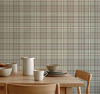 Taupe Tartan Wallpaper
