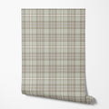 Taupe Tartan Wallpaper