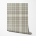 Taupe Tartan Wallpaper