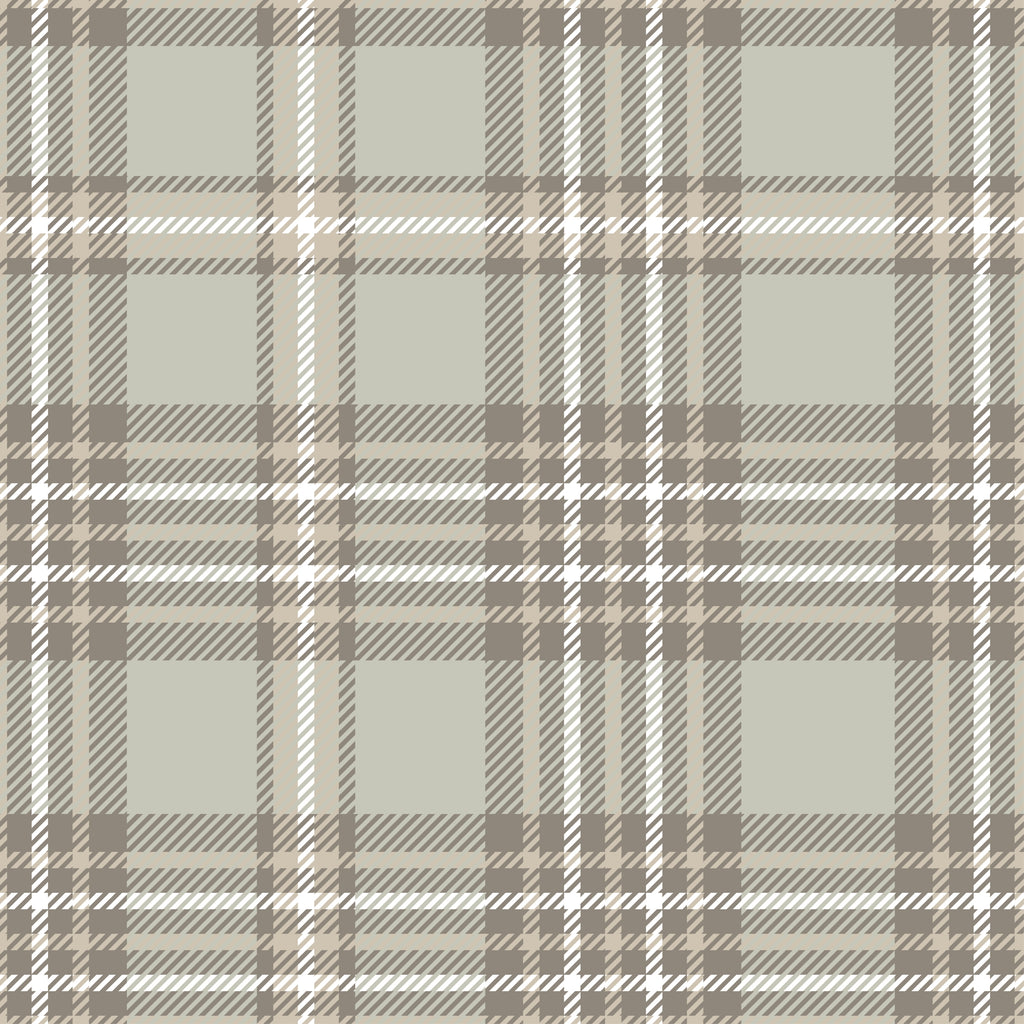 Taupe Tartan Wallpaper