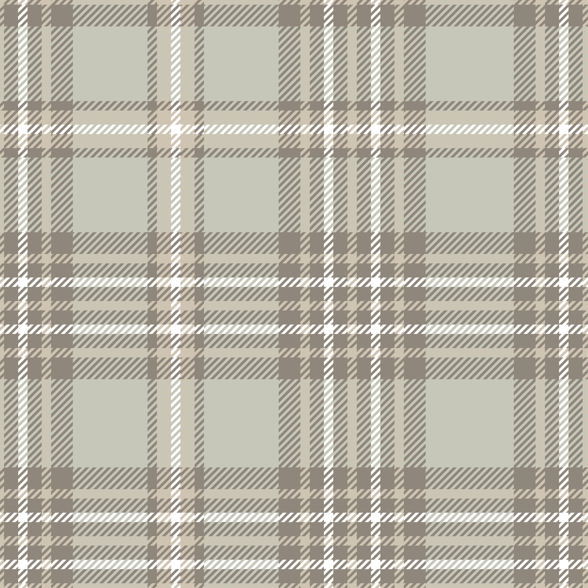 Taupe Tartan Wallpaper