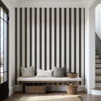 Charcoal Stripe Wallpaper