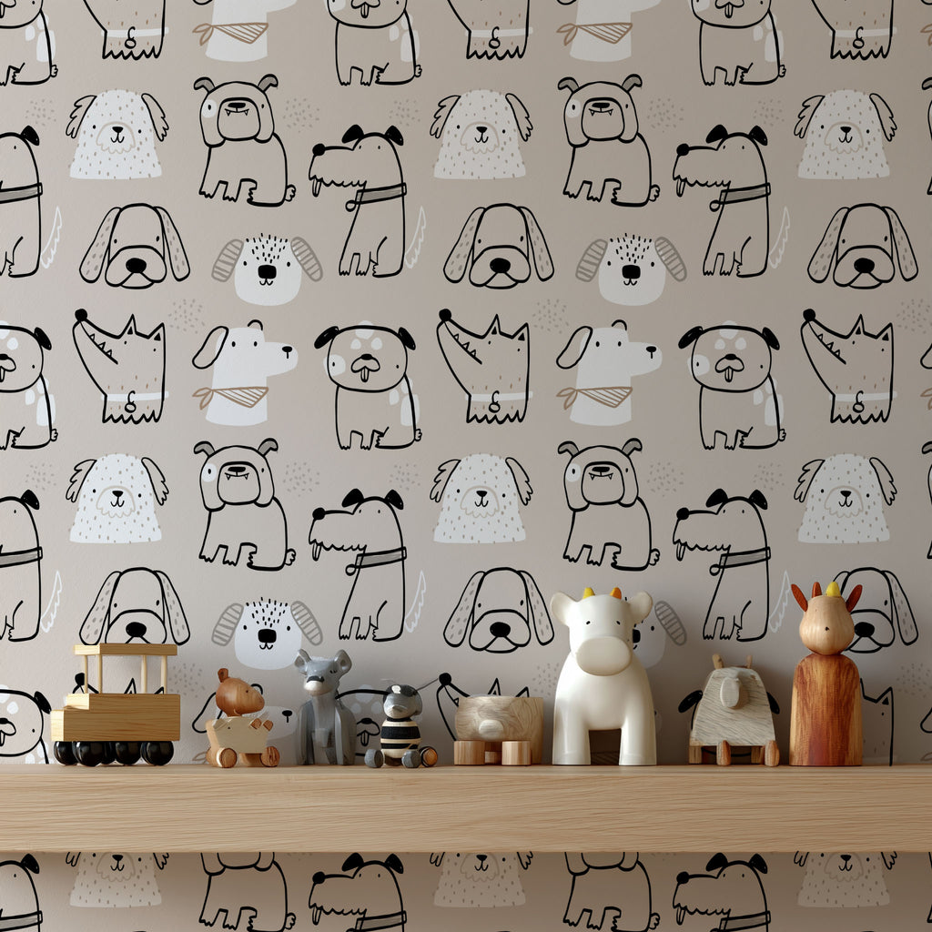 Puppy Doodle Wallpaper