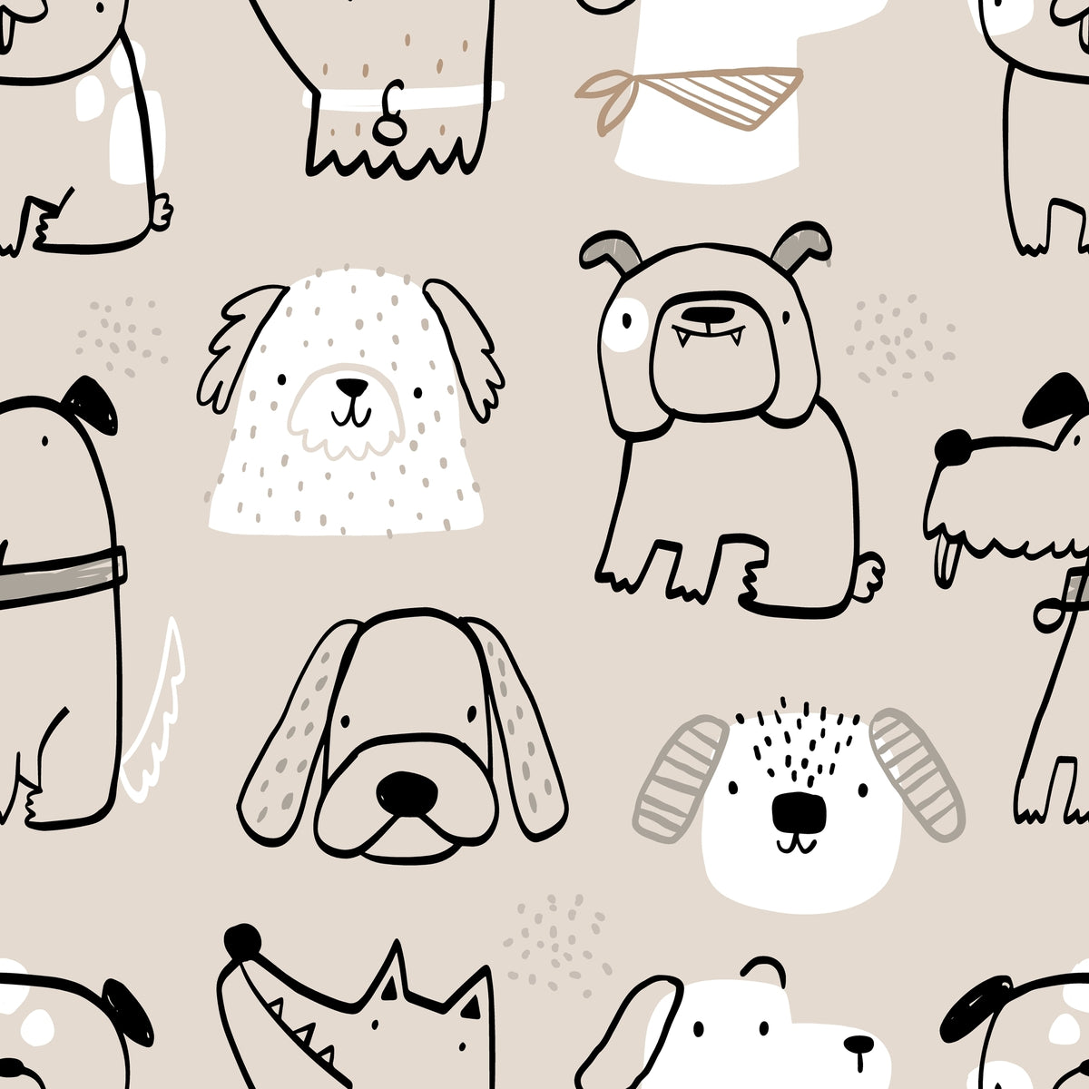 Puppy Doodle Wallpaper