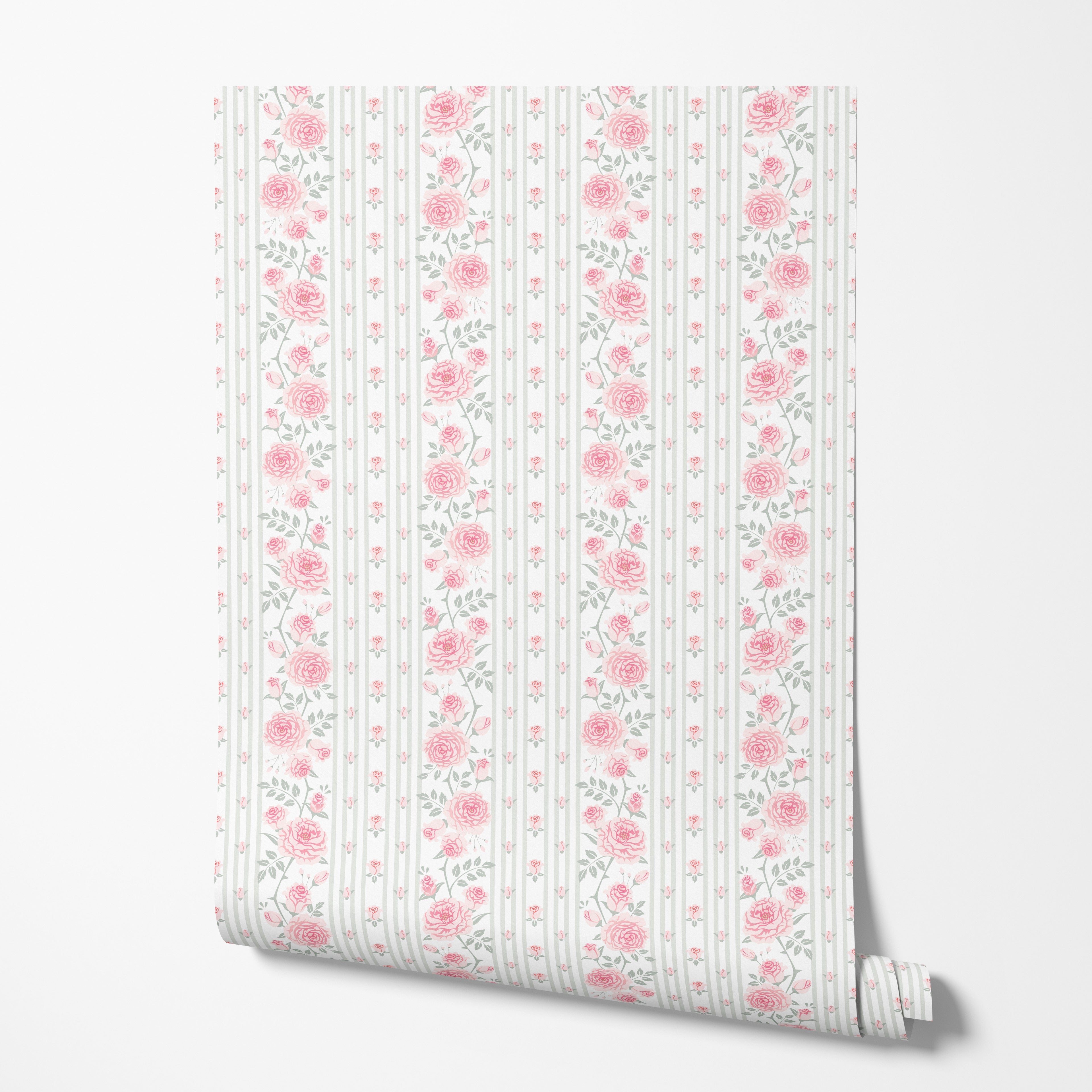 Rose Stripe Wallpaper