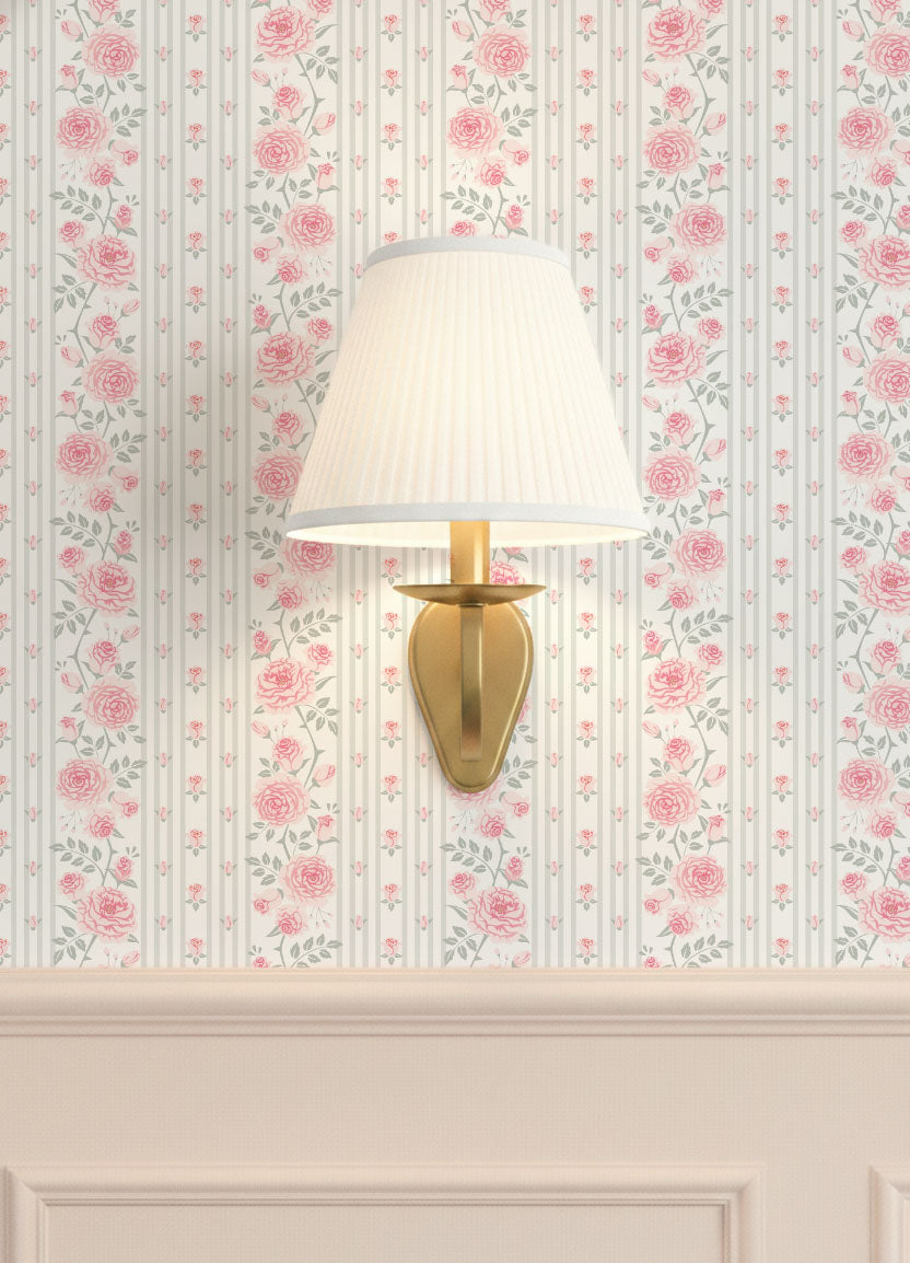 Rose Stripe Wallpaper