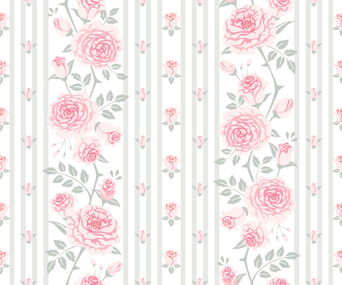 Rose Stripe Wallpaper