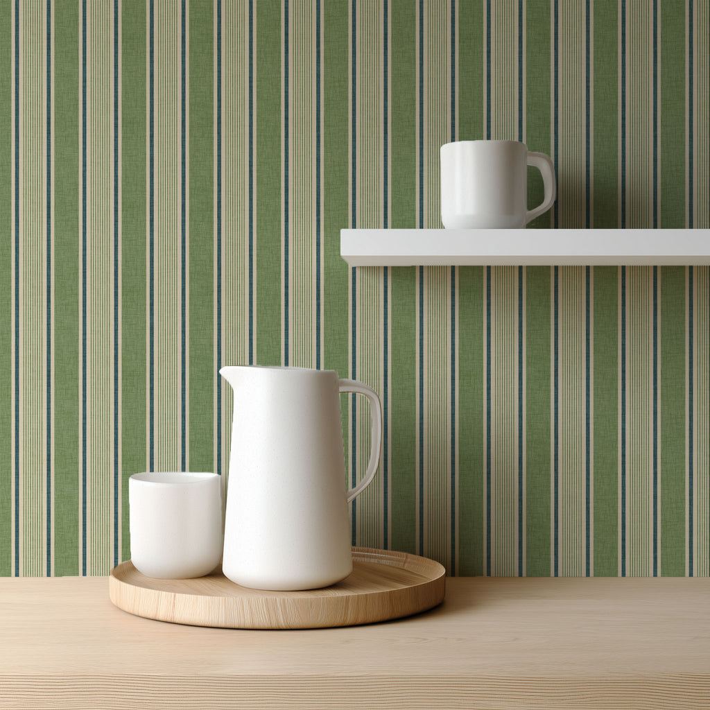 Sage Stripe Wallpaper