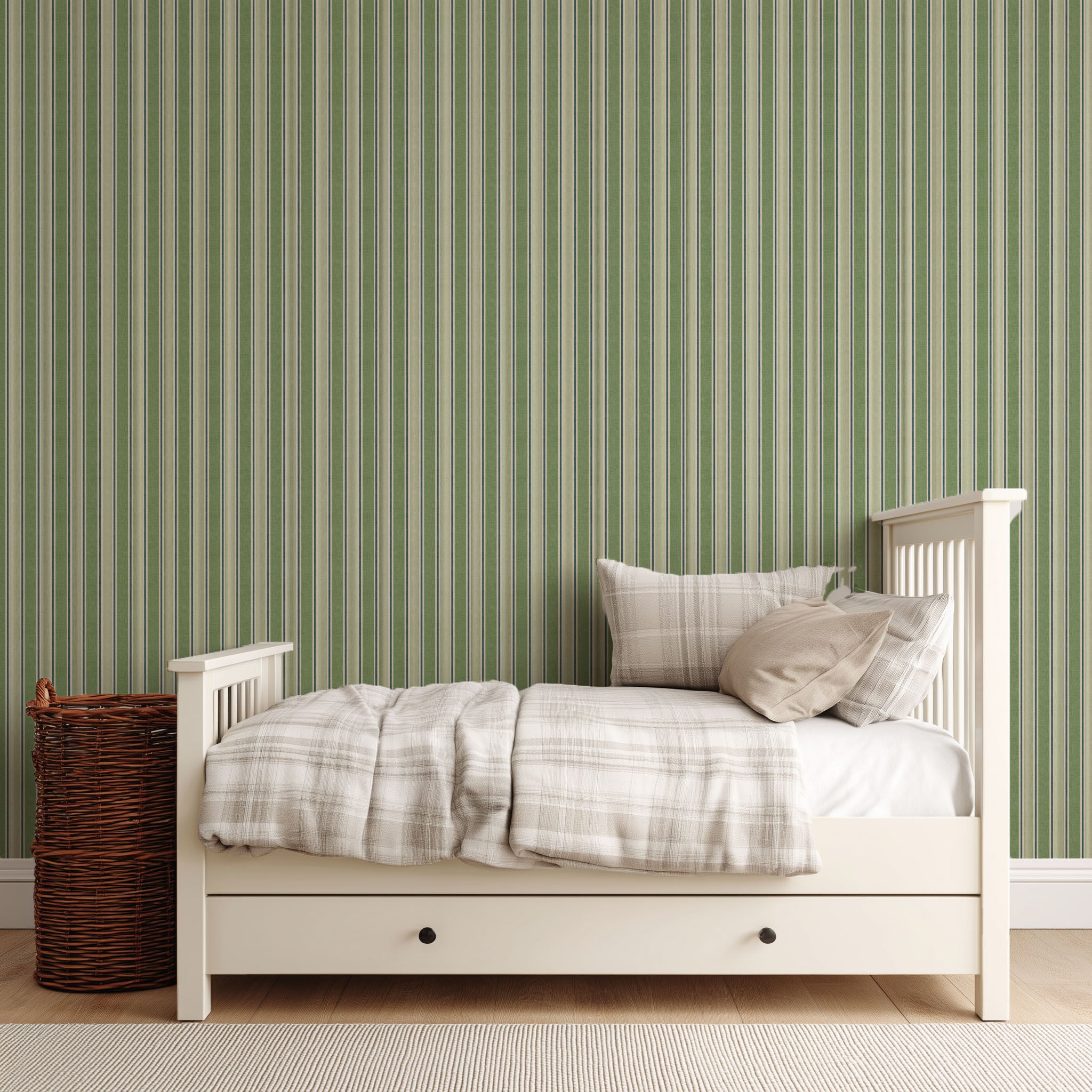 Sage Stripe Wallpaper