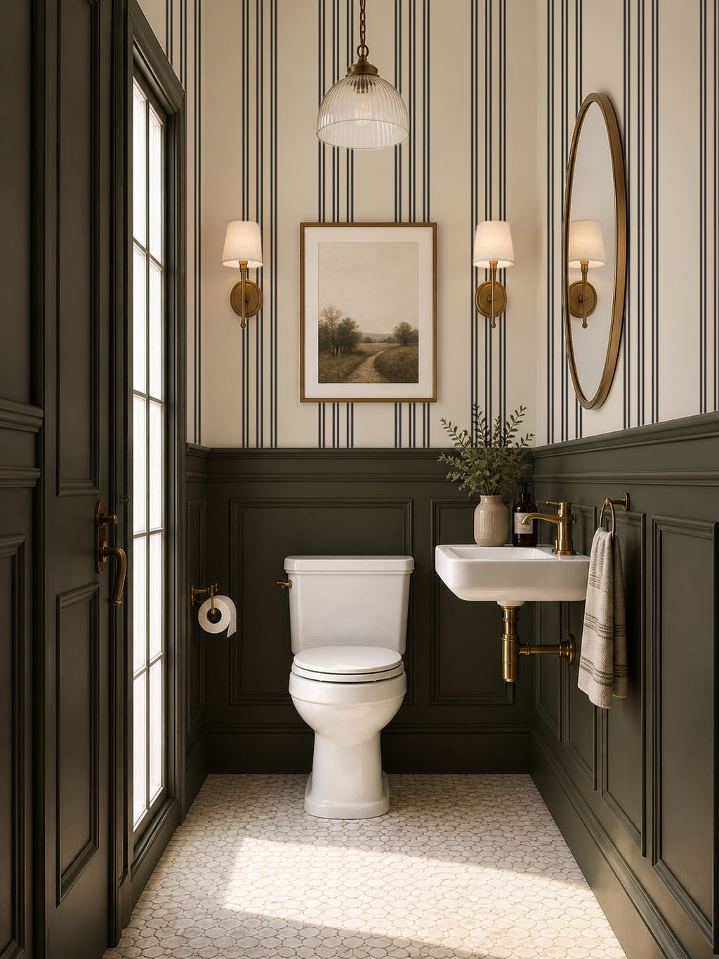 Classic Stripe Wallpaper - Black Stripes