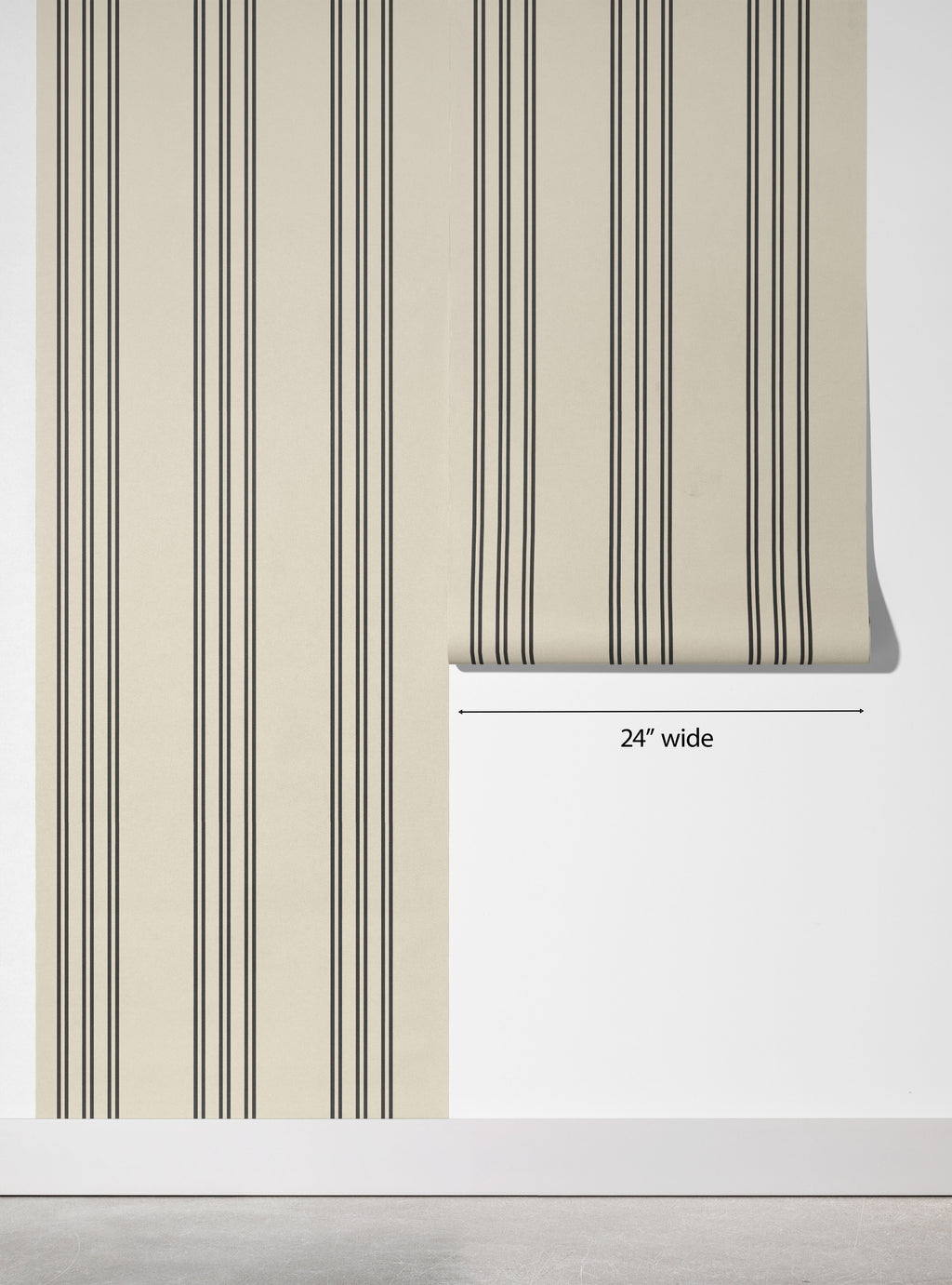 Classic Stripe Wallpaper - Black Stripes