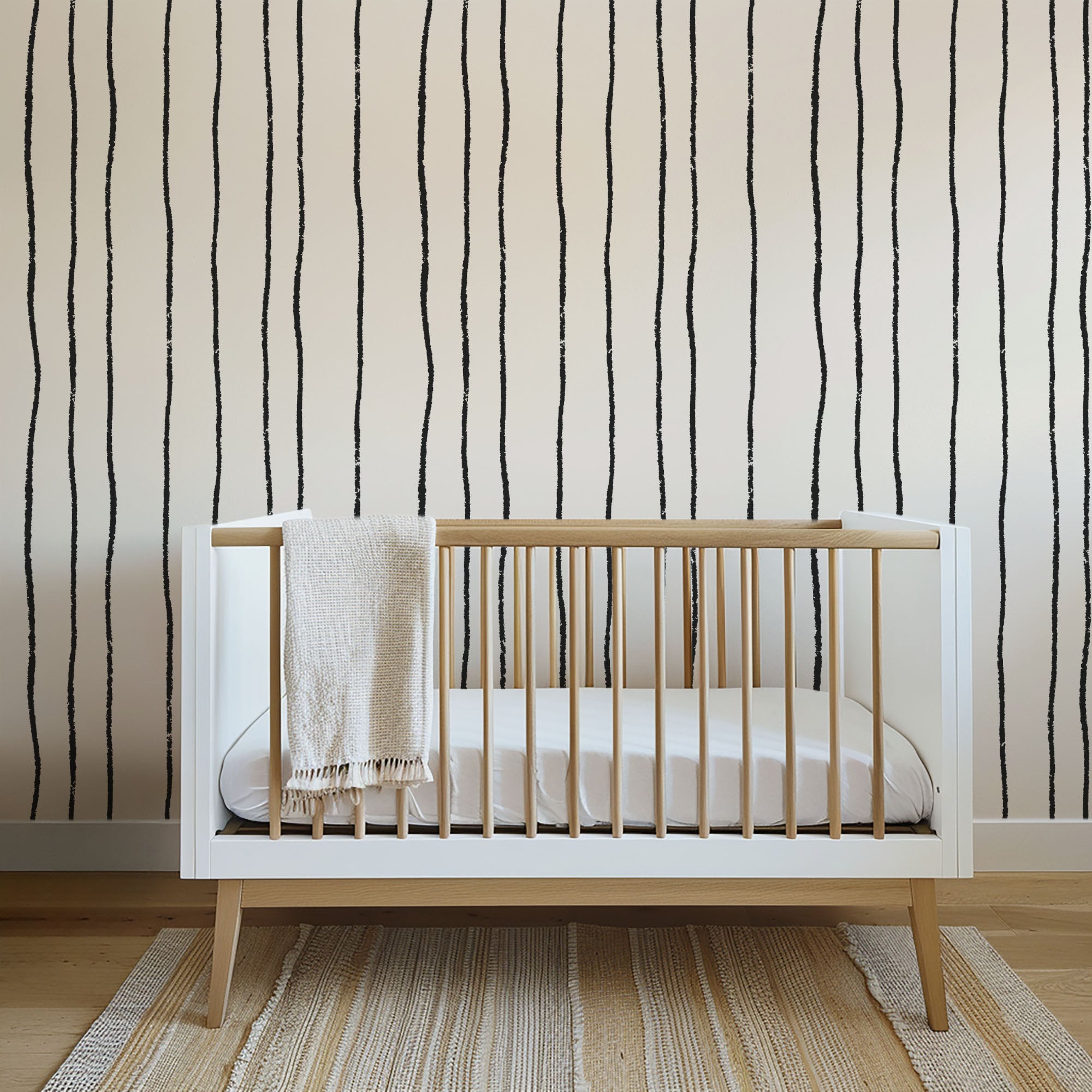 stripey wallpaper, premium peel & stick, 2x10 feet 24 inchesx 120 inches, home decor
