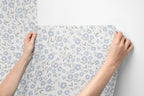 Blue Ditsy Floral Wallpaper