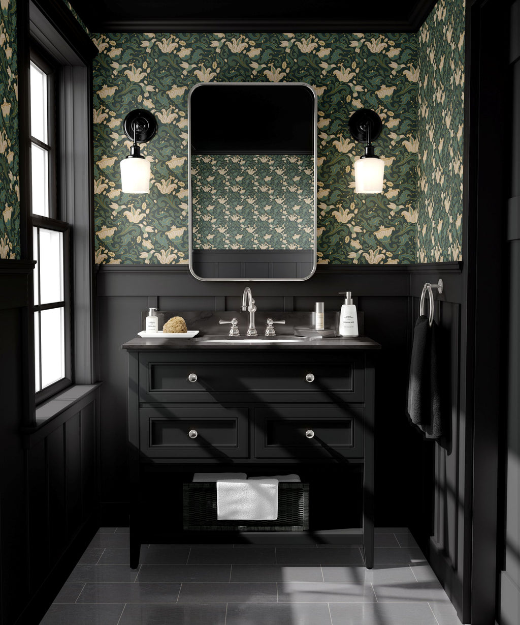 Hummingbird Floral Wallpaper