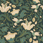 Hummingbird Floral Wallpaper