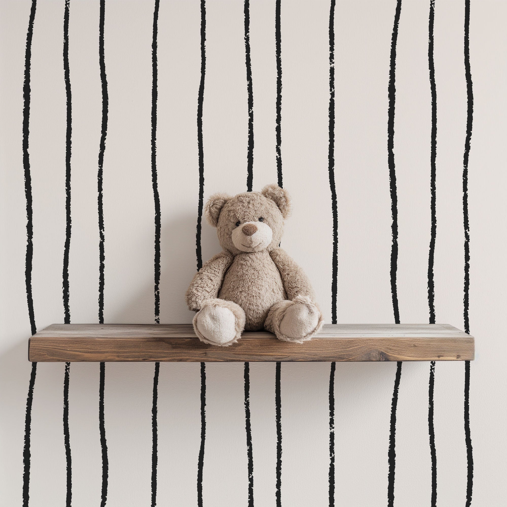 stripey wallpaper, premium peel & stick, 2x8 feet 24 inches x 96 inches, home decor