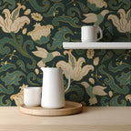 Hummingbird Floral Wallpaper