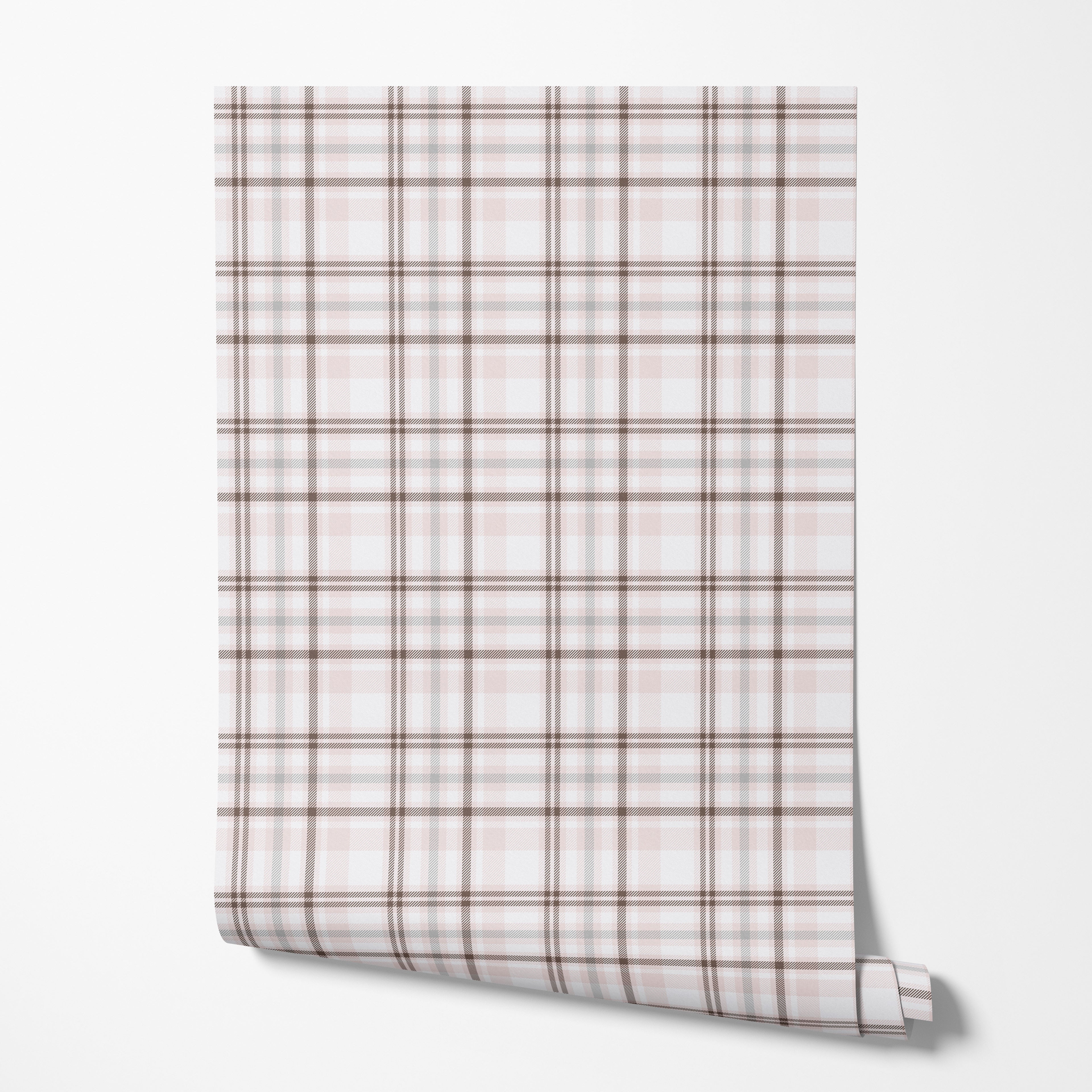 Blush Plaid Wallpaper