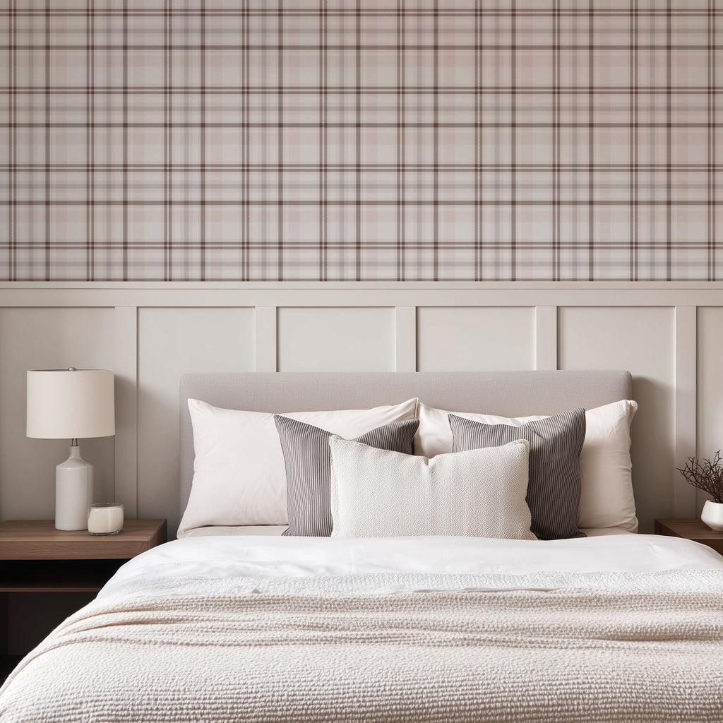 Blush Plaid Wallpaper