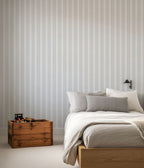 Light Grey Classic Stripe Wallpaper