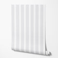 Light Grey Classic Stripe Wallpaper